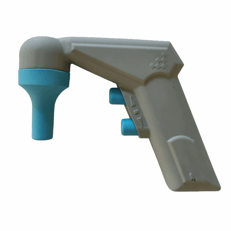 پیپت پرکن آوند محصولی از ثراتونا خاکستری با سری و دکمه آبی