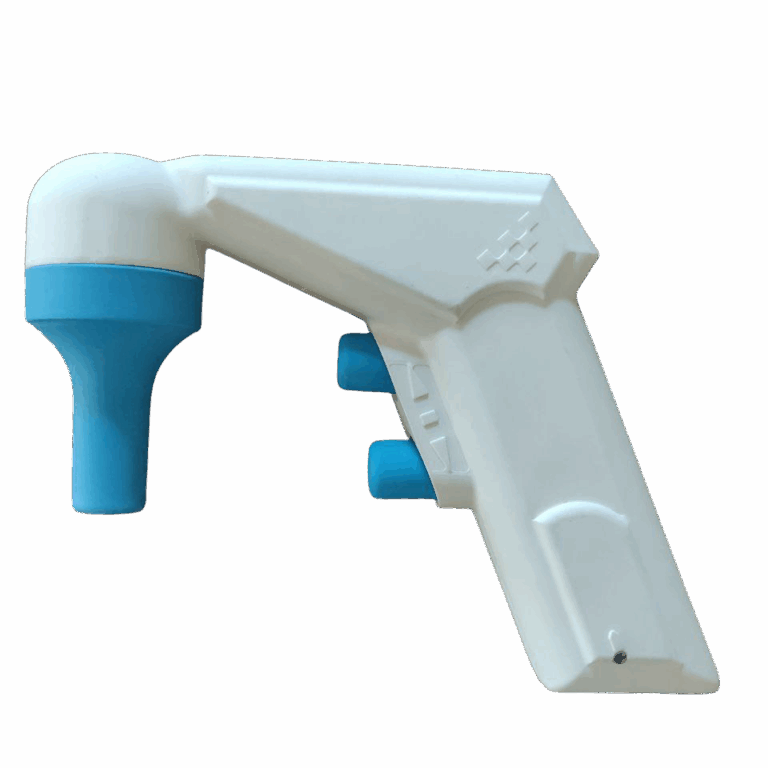 پیپت پرکن آوند محصولی از ثراتونا سفید با سری و دکمه آبی
