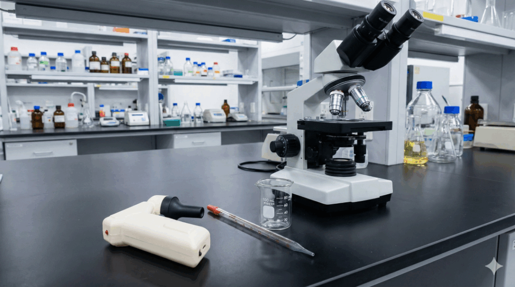 پیپت پرکن ثراتونا آوند در آزمایشگاه بیولیوژی